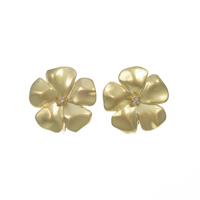 K18YG フラワー ダイヤモンドイヤリング