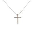 K18PG クロス ダイヤモンドネックレス