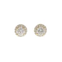 【リメイク】K18YG／STダイヤモンドピアス 0．363ct・0．366ct・H・VS2・GOOD