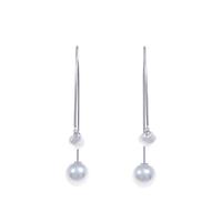 K18WG シロチョウパールピアス