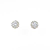 【リメイク】K18YG／STダイヤモンドピアス 0．529ct・0．539ct・H・VS1・VG
