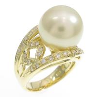 K18YG シロチョウパールリング