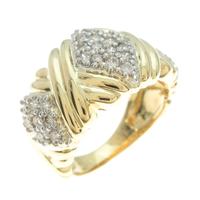 K18YG／PT ダイヤモンドリング