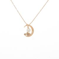 K18PG ムーン アコヤパールネックレス