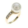 K18YG アコヤパールリング