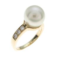 K18YG アコヤパールリング