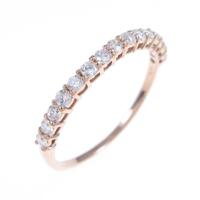 K18PG ハーフエタニティ ダイヤモンドリング