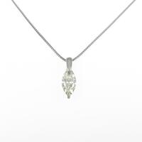 プラチナダイヤモンドネックレス 1．066ct・VLY・VS2・マーキスカット