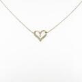 K18YG ハート ダイヤモンドネックレス