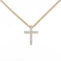 K18YG クロス ダイヤモンドネックレス