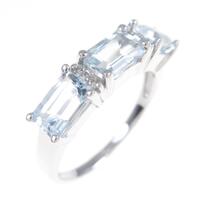 K10WG アクアマリンリング