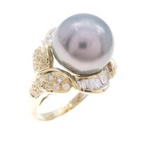 K18YG／K18WG クロチョウパールリング