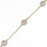 K18YG ダイヤモンドブレスレット