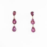 K18YG ガーネットピアス