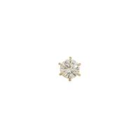 【リメイク】K18YG／ST ダイヤモンドピアス 0．518ct・H・SI2・F 片耳