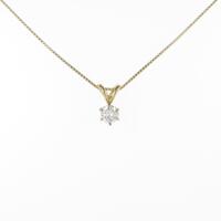 K18YG ソリティア ダイヤモンドネックレス