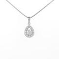 K18WG ダイヤモンドネックレス 0．297ct・F・SI2・GOOD