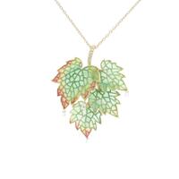 シュドウ リーフ エナメルネックレス