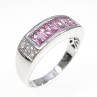 K14WG ピンクサファイヤリング