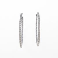 K18WG ダイヤモンドピアス