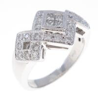 K18WG ダイヤモンドリング