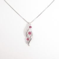 K18WG トルマリンネックレス