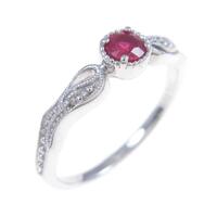 K18WG ルビーリング