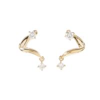 K18YG 2WAY ダイヤモンドピアス