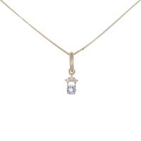 K18YG アクアマリンネックレス