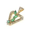K18YG エメラルドペンダント
