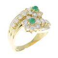 K18YG エメラルドリング