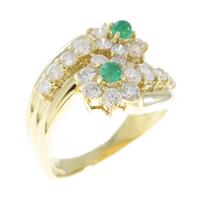 K18YG エメラルドリング