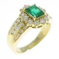 K18YG エメラルドリング