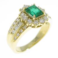 K18YG エメラルドリング