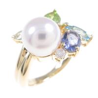 K18YG カラーストーンリング