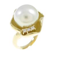 K18YG シロチョウパールリング