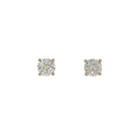 K18YG ダイヤモンドピアス 0．343ct・0．350ct・I・SI2・GOOD