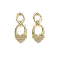 K18YG ハート ダイヤモンドイヤリング