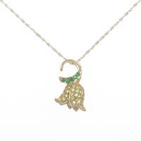 K18YG フラワー サファイヤネックレス