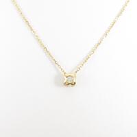 K18YG フラワー ダイヤモンドネックレス