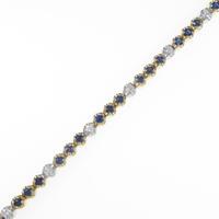 K18YG／K18WG サファイヤブレスレット