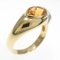 K18YG／PT シトリンリング