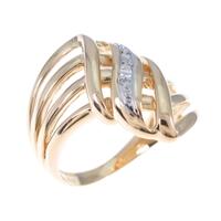 K18YG／PT ダイヤモンドリング