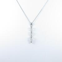 PT 2WAY スリーストーン ダイヤモンドネックレス