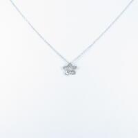 【リメイク】K10WG フラワー ダイヤモンドネックレス