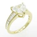 【リメイク】K18YG ハート ダイヤモンドリング 1．508ct・H・SI1・ハートシェイプ