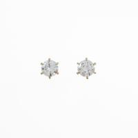 【リメイク】K18YG／ST ダイヤモンドピアス 0．330ct・0．349ct・F・SI1・VERYGOOD