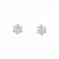 【リメイク】K18YG／ST ダイヤモンドピアス 1．030ct・1．096ct・H?I・SI2・VG?G