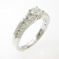 【リメイク】プラチナダイヤモンドリング 0．425ct・G・VS2・3EXT H＆C