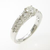 【リメイク】プラチナダイヤモンドリング 0．425ct・G・VS2・3EXT H＆C